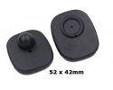1000 RF Hartetiketten 8.2MHz Mini Square schwarz mit Nadeln Warensicherung ER002 