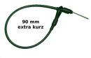 Stahlschlaufen schwarz mit Nadel + �se L= 90 mm (100)
